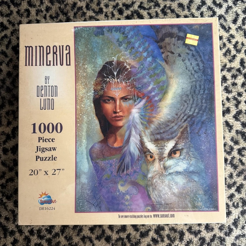 VTG 2000 Denton Lund Minerva SunsOut 1000 Pc Puzzle Owl Fantasy Sealed